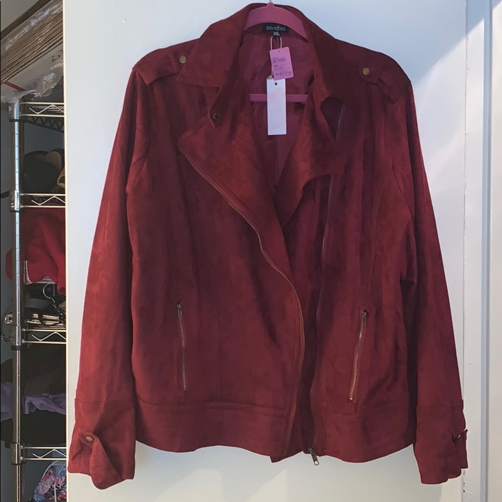 NWT Faux Suede Jacket